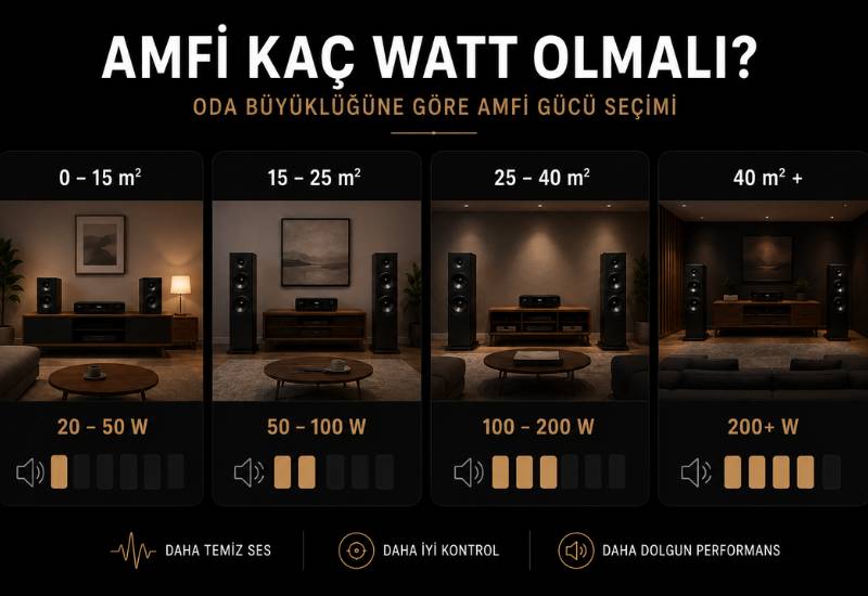 Amfi Kaç Watt Olmalı? Oda Büyüklüğüne Göre Amfi Gücü Seçimi